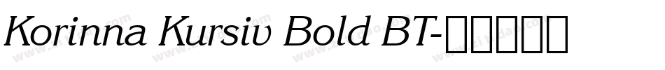 Korinna Kursiv Bold BT字体转换